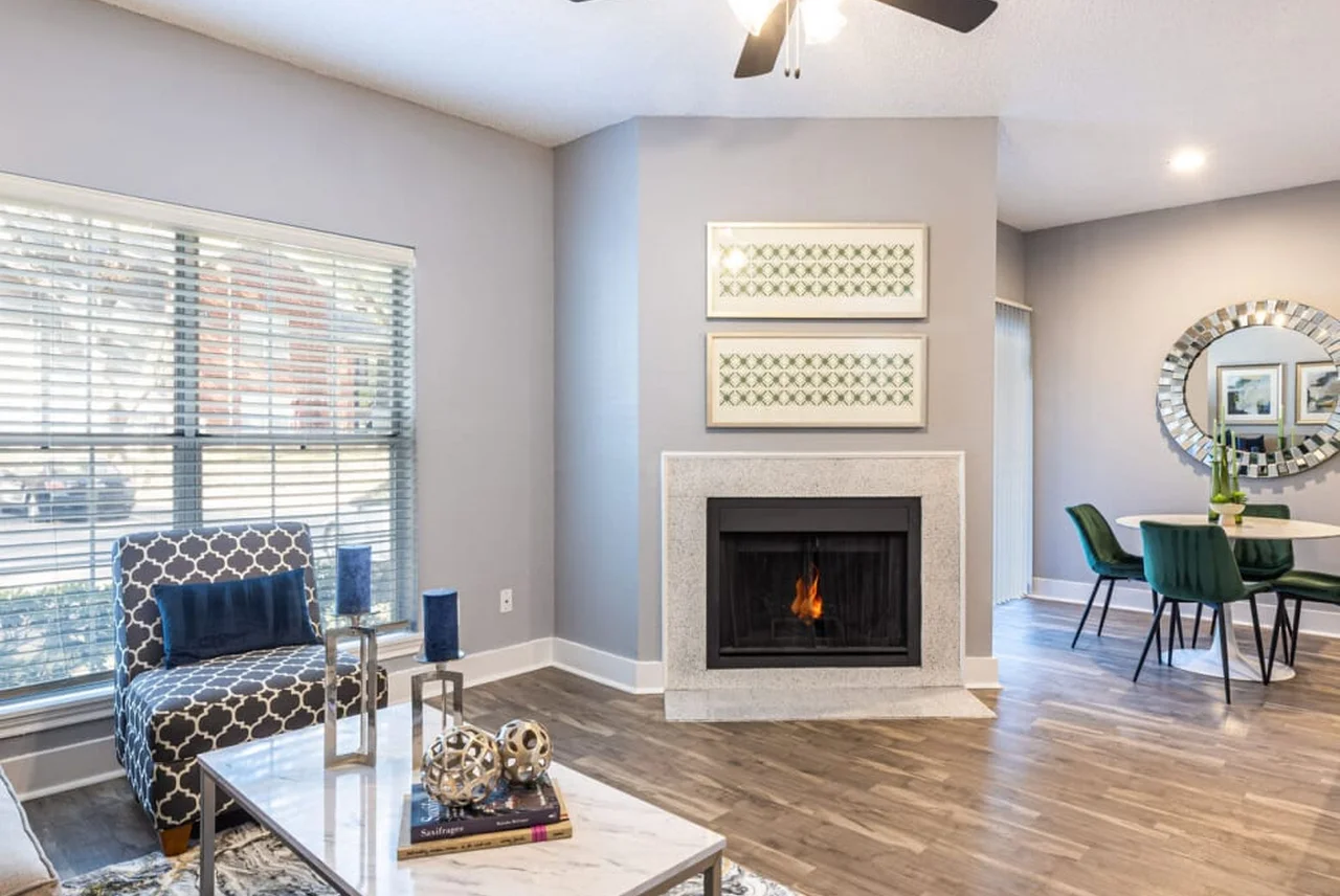 Bradford on the Park — interior living area showing new LVP flooring